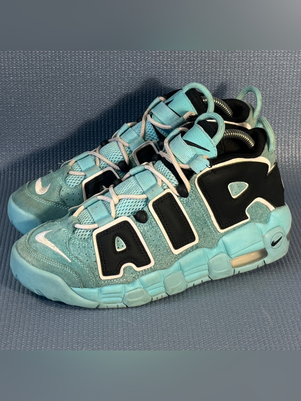 Nike Air More Uptempo Aqua Blue (GS) Shoes 415082-403 Size 7Y
